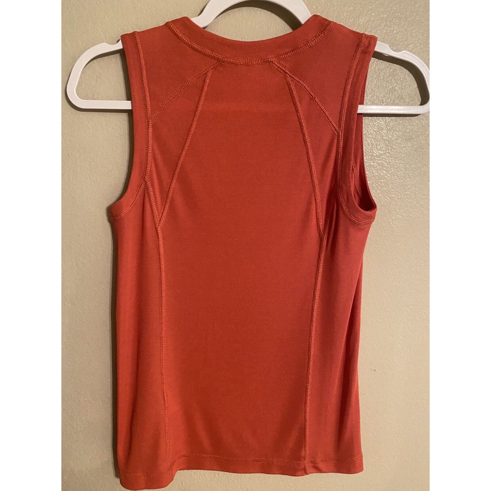 Zuda Women's Ribbed Yoga Tank Top Sz 2XS (XXS) Orange A371830‎ New
